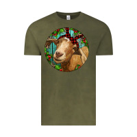 Vintage Olive Farm Goat Christmas Vintage Tee - RanaPortraitStore