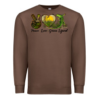 Chestnut peace love green lizard Premium Sweatshirt - LillyAllenDesigns