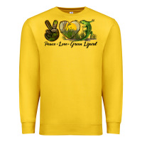 Lemon peace love green lizard Premium Sweatshirt - LillyAllenDesigns
