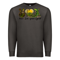 Smoke peace love green lizard Premium Sweatshirt - LillyAllenDesigns