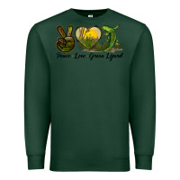 Sports Green peace love green lizard Premium Sweatshirt - LillyAllenDesigns