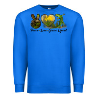 True Royal peace love green lizard Premium Sweatshirt - LillyAllenDesigns