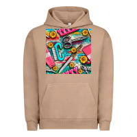 Pigment Burro nail art tools and hand cream with serape and turquoise glitter seamle Urban Hoodie - BundleAndBundleShop