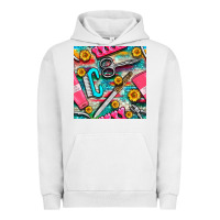 Pigment Lunar Rock nail art tools and hand cream with serape and turquoise glitter seamle Urban Hoodie - BundleAndBundleShop
