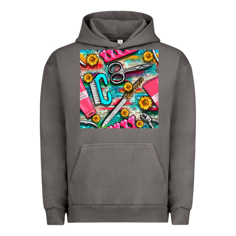 Nail Art Tools And Hand Cream With Serape And Turquoise Glitter Seamle Urban Hoodie by BundleAndBundleShop | Teevron