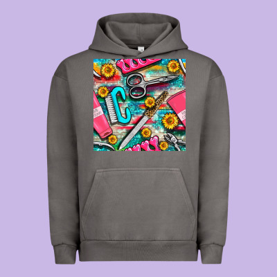 Nail Art Tools And Hand Cream With Serape And Turquoise Glitter Seamle Urban Hoodie Designed By Bundleandbundleshop