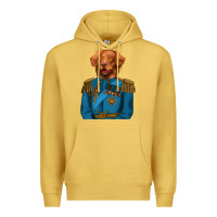 Antique Gold Golden Retriever Dog Portrait,Custom Pet Portraits,Renaissance Dog Premium Hoodie - RanaPortraitStore