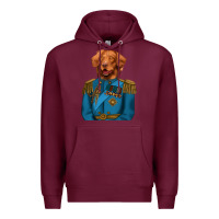 Burgundy Golden Retriever Dog Portrait,Custom Pet Portraits,Renaissance Dog Premium Hoodie - RanaPortraitStore