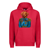 Cardinal Golden Retriever Dog Portrait,Custom Pet Portraits,Renaissance Dog Premium Hoodie - RanaPortraitStore