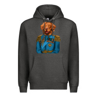 Charcoal Heather Golden Retriever Dog Portrait,Custom Pet Portraits,Renaissance Dog Premium Hoodie - RanaPortraitStore