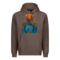 Coffee Golden Retriever Dog Portrait,Custom Pet Portraits,Renaissance Dog Premium Hoodie - RanaPortraitStore