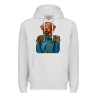 Dove Grey Golden Retriever Dog Portrait,Custom Pet Portraits,Renaissance Dog Premium Hoodie - RanaPortraitStore