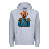 Heather Grey Golden Retriever Dog Portrait,Custom Pet Portraits,Renaissance Dog Premium Hoodie - RanaPortraitStore