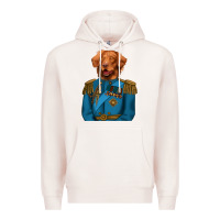 Pale Pink Golden Retriever Dog Portrait,Custom Pet Portraits,Renaissance Dog Premium Hoodie - RanaPortraitStore