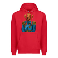 Red Golden Retriever Dog Portrait,Custom Pet Portraits,Renaissance Dog Premium Hoodie - RanaPortraitStore