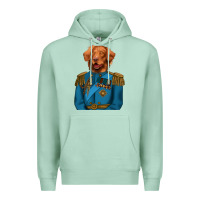 Seafoam Golden Retriever Dog Portrait,Custom Pet Portraits,Renaissance Dog Premium Hoodie - RanaPortraitStore