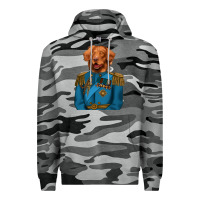 Slate Camo Golden Retriever Dog Portrait,Custom Pet Portraits,Renaissance Dog Premium Hoodie - RanaPortraitStore