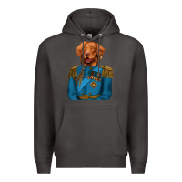 Smoke Golden Retriever Dog Portrait,Custom Pet Portraits,Renaissance Dog Premium Hoodie - RanaPortraitStore
