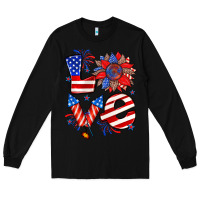 Black 4th of july love Long Sleeve Tee - Zillion Design Studio
