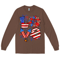 Chestnut 4th of july love Long Sleeve Tee - Zillion Design Studio