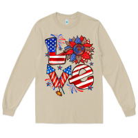 Mushroom 4th of july love Long Sleeve Tee - Zillion Design Studio