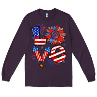 Plum 4th of july love Long Sleeve Tee - Zillion Design Studio