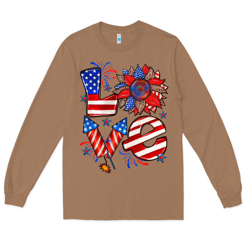 4th Of July Love Long Sleeve Tee by Zillion Design Studio | Teevron