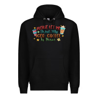 Black please let me drink my iced coffee in peace Premium Hoodie - MaliasSmallBusiness