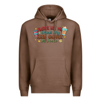 Chestnut please let me drink my iced coffee in peace Premium Hoodie - MaliasSmallBusiness