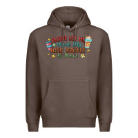Coffee please let me drink my iced coffee in peace Premium Hoodie - MaliasSmallBusiness