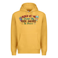 Mustard please let me drink my iced coffee in peace Premium Hoodie - MaliasSmallBusiness