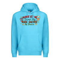 Ocean Blue please let me drink my iced coffee in peace Premium Hoodie - MaliasSmallBusiness