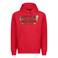 Red please let me drink my iced coffee in peace Premium Hoodie - MaliasSmallBusiness