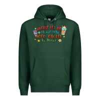 Sports Green please let me drink my iced coffee in peace Premium Hoodie - MaliasSmallBusiness