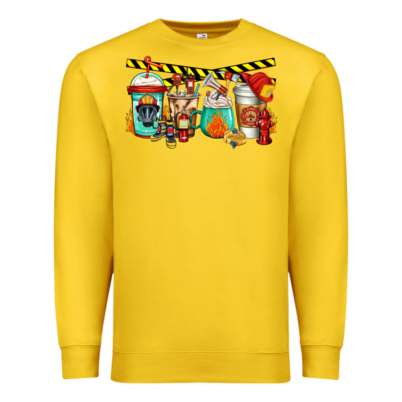 Firefighter Coffee Premium Sweatshirt by Jasminsmagicworld | Teevron