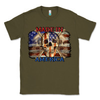 Army Green Made in America 4th of july Classic Tee - CowGirlArtShop