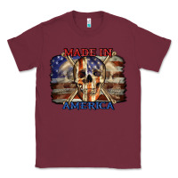 Burgundy Made in America 4th of july Classic Tee - CowGirlArtShop