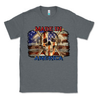 Charcoal Heather Made in America 4th of july Classic Tee - CowGirlArtShop