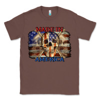 Chestnut Made in America 4th of july Classic Tee - CowGirlArtShop