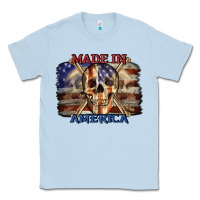Dusty Blue Made in America 4th of july Classic Tee - CowGirlArtShop
