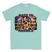 Seafoam Made in America 4th of july Classic Tee - CowGirlArtShop