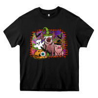 Black halloween pigs Heavy Core Tee - SublimationCraftShop