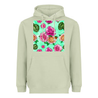 Matcha floral background Heavyweight Hoodie - BundleAndBundleShop