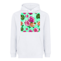White floral background Heavyweight Hoodie - BundleAndBundleShop