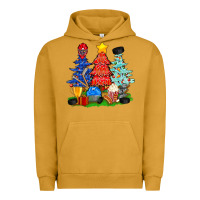 Pigment Peanut Butter Christmas With Ice Hockey Trees Urban Hoodie - BundleAndBundleShop