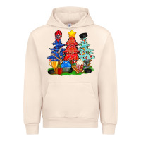 Sandshell Christmas With Ice Hockey Trees Urban Hoodie - BundleAndBundleShop