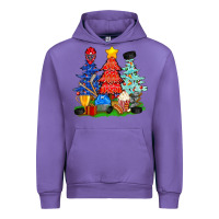 Tulip Christmas With Ice Hockey Trees Urban Hoodie - BundleAndBundleShop