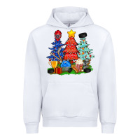 White Christmas With Ice Hockey Trees Urban Hoodie - BundleAndBundleShop