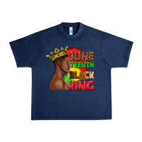 Navy juneteenth black king Urban Heavy Tee - texasbilliewilder