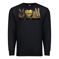 Black Peace Love Meerkats Premium Sweatshirt - LillyAllenDesigns